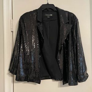 Black Sequin Blazer, used, great condition